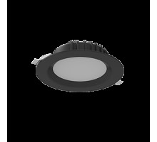 Светильник светодиодный Downlight 190х75 16Вт 3000К IP54 круглый встраив. RAL9005 черн. мат. VARTON V1-R0-T0083-10000-4401630