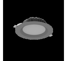 Светильник светодиодный Downlight 190х75 25Вт 3000К IP54 круглый встраив. RAL7045 сер. мат. VARTON V1-R0-H0083-10000-4402530