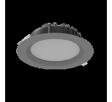 Светильник светодиодный Downlight 230х84 40Вт 3000К IP54 круглый встраив. RAL7045 сер. мат. VARTON V1-R0-H0084-10000-4404030