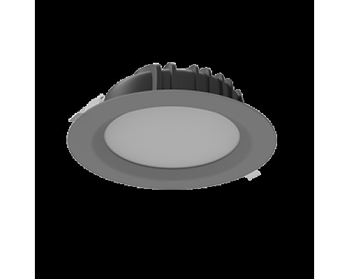 Светильник светодиодный Downlight 230х84 40Вт 3000К IP54 круглый встраив. RAL7045 сер. мат. VARTON V1-R0-H0084-10000-4404030