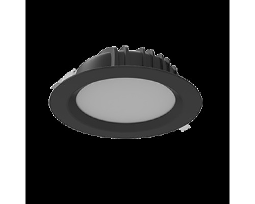 Светильник светодиодный Downlight 230х84 40Вт 4000К IP54 круглый встраив. RAL9005 черн. мат. VARTON V1-R0-T0084-10000-4404040
