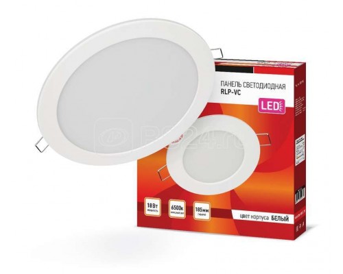 Светильник светодиодный RLP-VC 18Вт 230В 6500К 1440лм 185мм бел. (Аналог Downlight) IP40 IN HOME 4690612024547