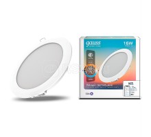 Светильник светодиодный Smart Home 16Вт DIM+CCT Gauss 2040122