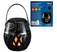 Светильник светодиодный ULD-R201 LED/FLAME BLACK с bluetooth колонкой 75db эффект пламени встроенный аккумулятор 1800мА.ч черн. Uniel UL-00006768