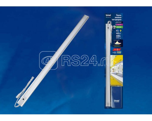 Светильник светодиодный ULI-F40-9Вт/4200К SENSOR IP20 SILVER 600Х30х8мм серебр. Uniel UL-00002882