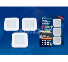 Светильник светодиодный ULM-F41-6Вт/4200К/DIM SENSOR IP20 WHITE диммер. 85х85х6.5мм бел. Uniel UL-00002888