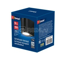 Светильник светодиодный архитектурный ULU-S04A-5W/4000К IP54 BLACK уличный накладной бел. свет корпус черн. Uniel UL-00006805