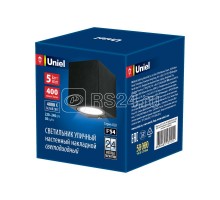 Светильник светодиодный архитектурный ULU-S05A-5W/4000К IP54 BLACK уличный накладной бел. свет корпус черн. Uniel UL-00006806