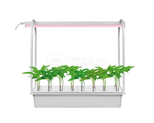 Светильник светодиодный для растений ULT-P44D-10W/SPLE AQUA SIMPLE WHITE IP20 с подставкой Минисад AQUA SIMPLE спектр для фотосинтеза Uniel UL-00004499
