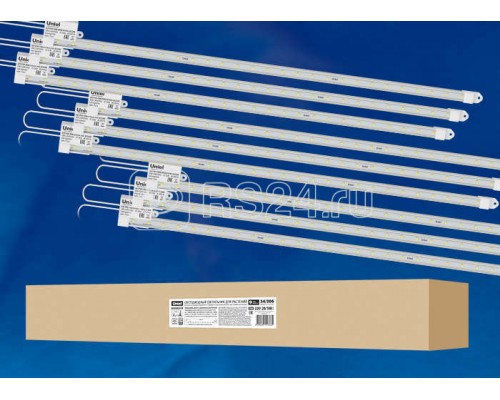 Светильник светодиодный для растений ULY-P91-20W/SPFR/K CLEAR AC220V KIT09 1200мм IP65 линейный спектр для фотосинтеза (уп.9шт) Uniel UL-00003853