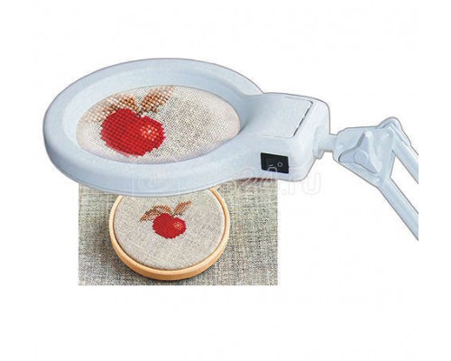 Светильник светодиодный Леда С-20 на струбцине 8Вт с увелич. линзой 2D Трансвит 204