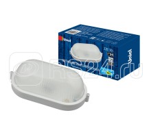 Светильник влагозащищенный UWL-O01 100W/E27 IP54 WHITE Овал под лампу Е27 Uniel UL-00006773