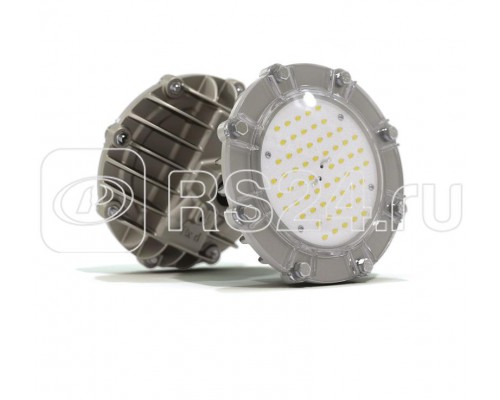 Светильник взрывозащищенный АТ-ДСП-33/30-220VAC-IP67-EX LED Арсенал 30Вт 4500-5000К 3000лм угол 1/2 яркости светодиода 120град. 220В IP67 КСС Д крепление на трубу 3/4дюйм бел. АТОН