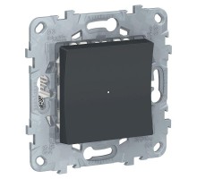 Светорегулятор UNICA NEW LED Wiser нажимной универс. 7-200Вт антрацит SchE NU551554