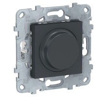 Светорегулятор UNICA NEW LED поворотно-нажимной универс. 5-200Вт антрацит SchE NU551454