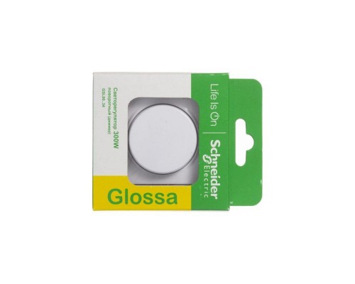 Светорегулятор (диммер) СП Glossa 300Вт поворот. в сборе бел. SchE GSL000134