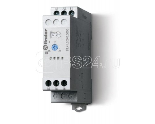 Таймер модульный мультифункциональный (AE EEa FE GE IT BEp DEp SHp) 24240В AC/DC 2CO 12А 22.5мм регулировка времени 0.05с10дней IP20 FINDER 835202400000PAS