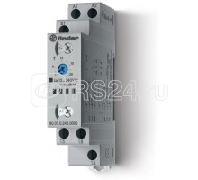Таймер модульный мультифункциональный (AI DI SW BE CE DE) 12240В AC/DC 1CO 16А 17.5мм регулировка времени 0.1с24ч IP20 версия для ЖД-транспорта FINDER 800102400000T