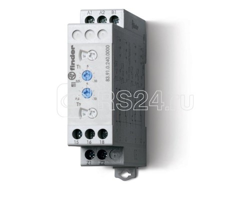 Таймер модульный мультифункциональный (LI LE PI PE) 24240В AC/DC 1CO 16А 22.5мм регулировка времени 0.05с10дней IP20 FINDER 839102400000