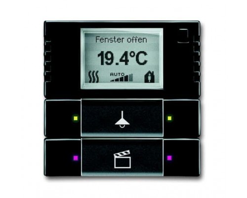 Терморегулятор 6128/28-81-500 KNX с дисплеем и сенсором 2/4-клавишный антрацит ABB 2CKA006134A0331