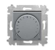 Терморегулятор Levit с поворотной ручкой 16А сталь/дым. черн. ABB 2CHH920003A6069
