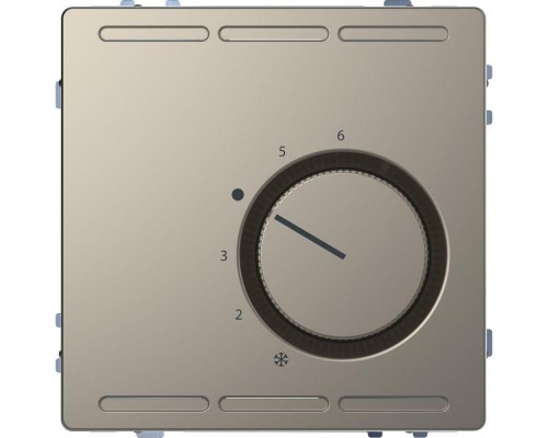 Терморегулятор Merten D-Life PlusLink с цетральной платой с переключателем конт. 24В SD никель SchE MTN5763-6050