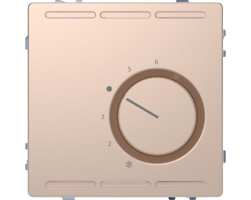 Терморегулятор Merten D-Life PlusLink с цетральной платой с переключателем конт. 24В SD шампань SchE MTN5763-6051