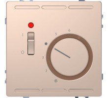 Терморегулятор Merten D-Life PlusLink с цетральной платой с выключателем 230В SD шампань SchE MTN5760-6051