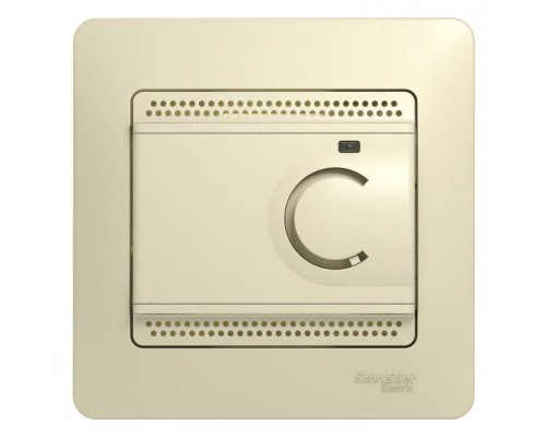 Термостат Glossa электронный для теплого пола с датчиком +5град.C +50град.C 16А в сборе беж. SchE GSL000235