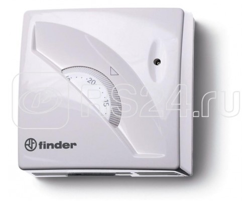 Термостат комнатный 1СО 16А монтаж на стену поворотная ручка бел. FINDER 1T010