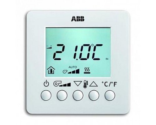 Термостат комнатный 6138/11-83-500 с ЖК-дисплеем для управления Fan- Coil SM серебристый алюм. ABB 2CKA006138A0005