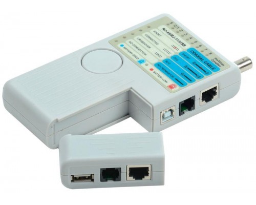 Тестер для витой пары 4в1 RJ45/RJ11/BNC/USB с элем. пит. ITK WH3468