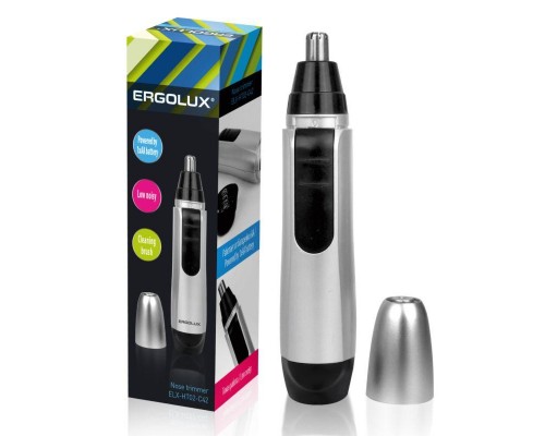 Триммер для носа и ушей ELX-HT02-C42 1хAA 1.5В) серебр. Ergolux 13965