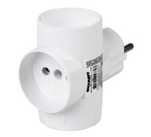 Тройник электрический без заземл. 220В 6A-10A Rexant 11-1081