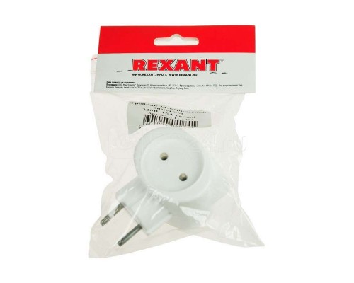Тройник электрический биметалл 220В 6А бел. REXANT 11-1064