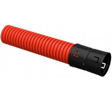 Труба гофрированная двустенная ПНД d63 с муфтой красн. (уп.50м) ИЭК CTG12-063-K04-050-R