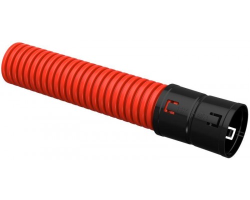 Труба гофрированная двустенная ПНД d63 с муфтой красн. (уп.50м) ИЭК CTG12-063-K04-050-R