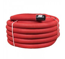Труба гофрированная двустенная ПНД d75 с протяжкой SN10 красн. (уп.50м) PROxima EKF tg2st-75-50m