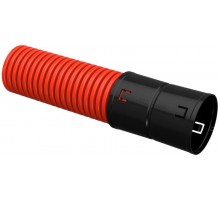 Труба гофрированная двустенная ПНД d90 с муфтой красн. (уп.50м) ИЭК CTG12-090-K04-050-R