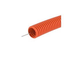 Труба гофрированная ПНД d25мм тяжелая c протяж. оранж. (уп.50м) DKC 71525