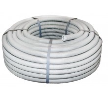 Труба гофрированная ПВХ d50мм с протяжкой сер. (уп.20м) Plast PROxima EKF tg-z-50