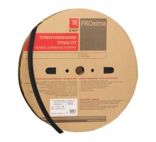 Трубка термоусадочная тонкостен. 12/6 черн. (уп.100м) EKF tut-12-b