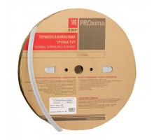 Трубка термоусадочная тонкостен. 4/2 бел. (уп.200м) EKF tut-4-w
