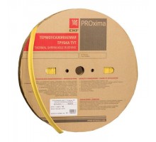 Трубка термоусадочная тонкостен. 4/2 жел. (уп.200м) EKF tut-4-y