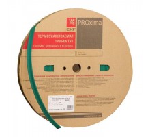 Трубка термоусадочная тонкостен. 6/3 зел. (уп.100м) EKF tut-6-j