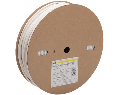 Трубка термоусадочная ТТУ-60/30 бел. (уп.25м) ИЭК UDRS-D60-25-K01