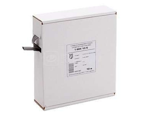 Трубка термоусадочная в евро боксе T-BOX 20/10 черн. (уп.10м) КВТ 65634