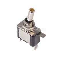 Тумблер 12В 20А (3с) ON-OFF 1п с жел. LED подсветкой (ASW-07D) Rexant 36-4332