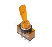 Тумблер 12В 20А (3с) ON-OFF 1п с жел. подсветкой (ASW-13D) Rexant 36-4372