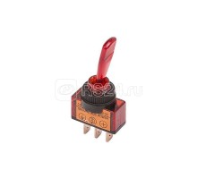 Тумблер 12В 20А (3с) ON-OFF 1п с красн. подсветкой (ASW-13D) Rexant 36-4370